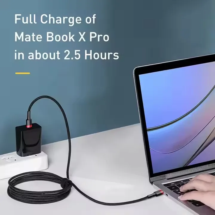 New Design 1.5M Nylon Braid Super Fast Charge Cable Dual Type C To Type C Cable Fast Charging