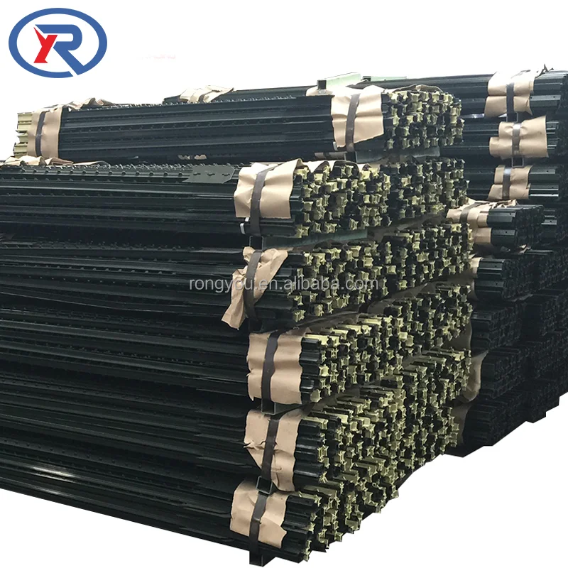 Heavy duty 1.25lb/ft 6ft studded farm T post painted metal fence post for sale