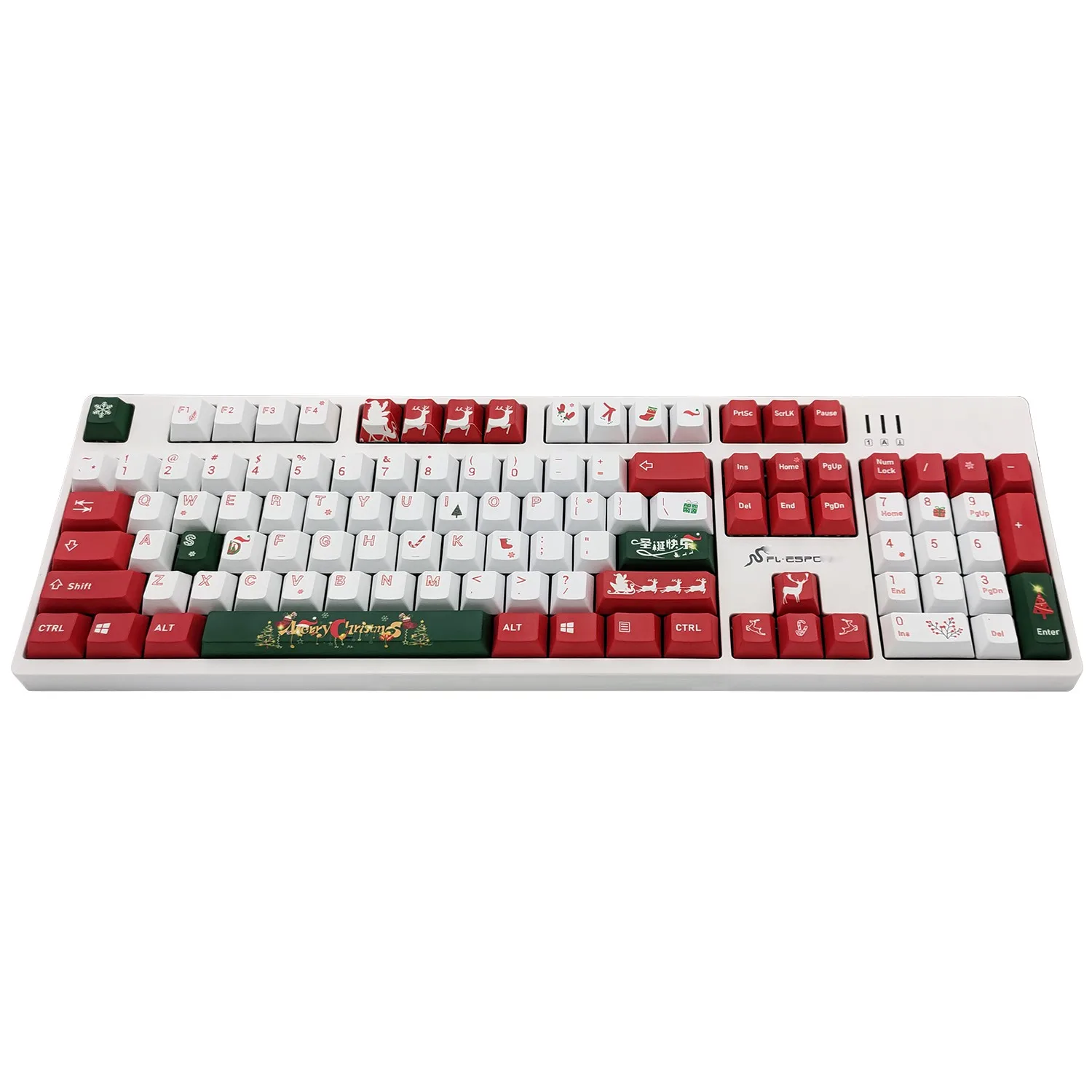 Christmas theme keycap keyboard DIY replaces keycap PBT  reverse dye sublimation  can be customized for your keycap