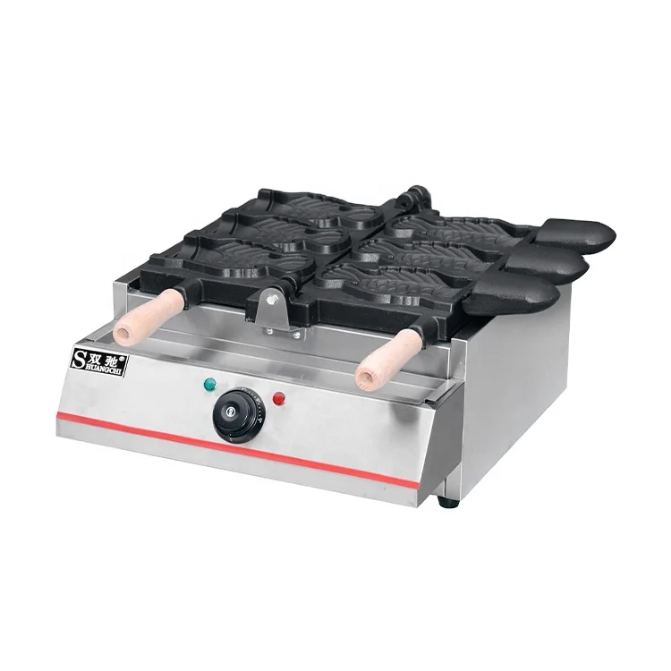 1 лоток 3 рыбы Корейский электрический открытый рыбный торт машина с антипригарным покрытием из нержавеющей стали