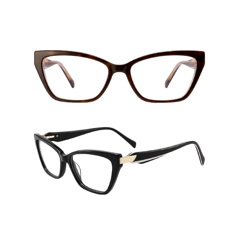 Cellulose Acetate Eyeglasses Frame Women Optical Glasses Custom Acetate Polishing Repairable Spring Hinge For Men