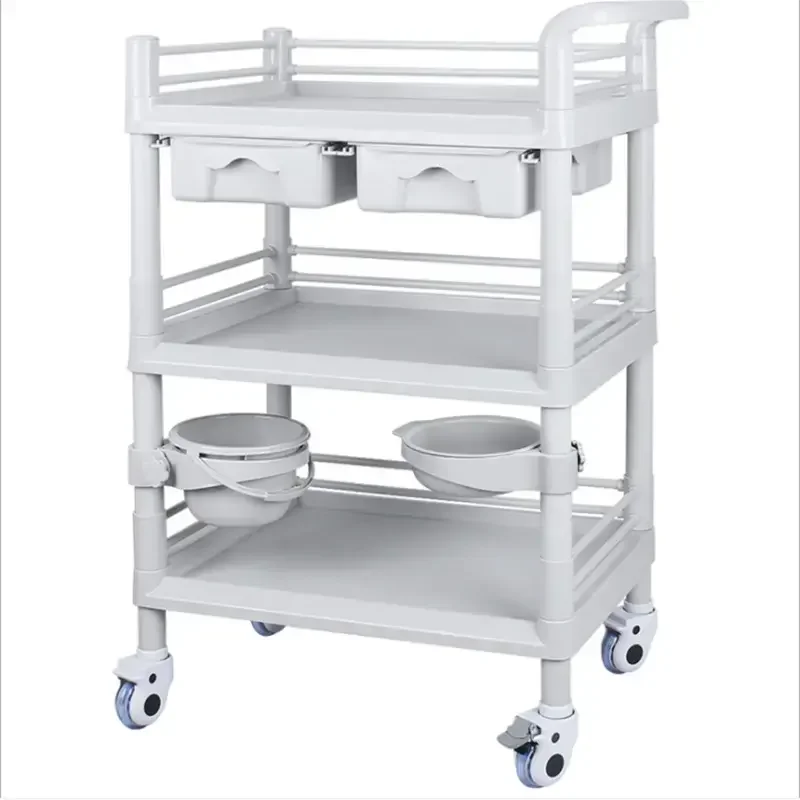Factory Wholesale Medical Multifunctional Trolley Cart ABS Emergency Surgical Instrument Trolley