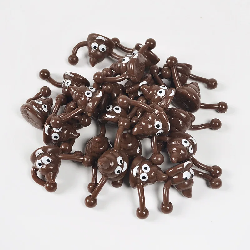 Novelty Catapult Slingshot Sticky Flying Poop Ejection Kids Toy Funny Smiling Poop Face Emoticon Launcher Fidget Toy