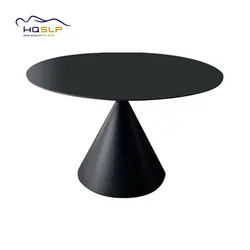 HQSLP White dining table wooden top and legs with modern Leisure Coffee Table for Home and Kitchen