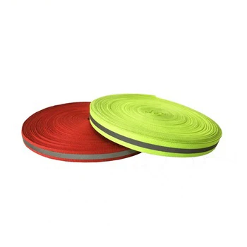 Wholesale reflective material colored nylon reflective sew ribbon strip customization