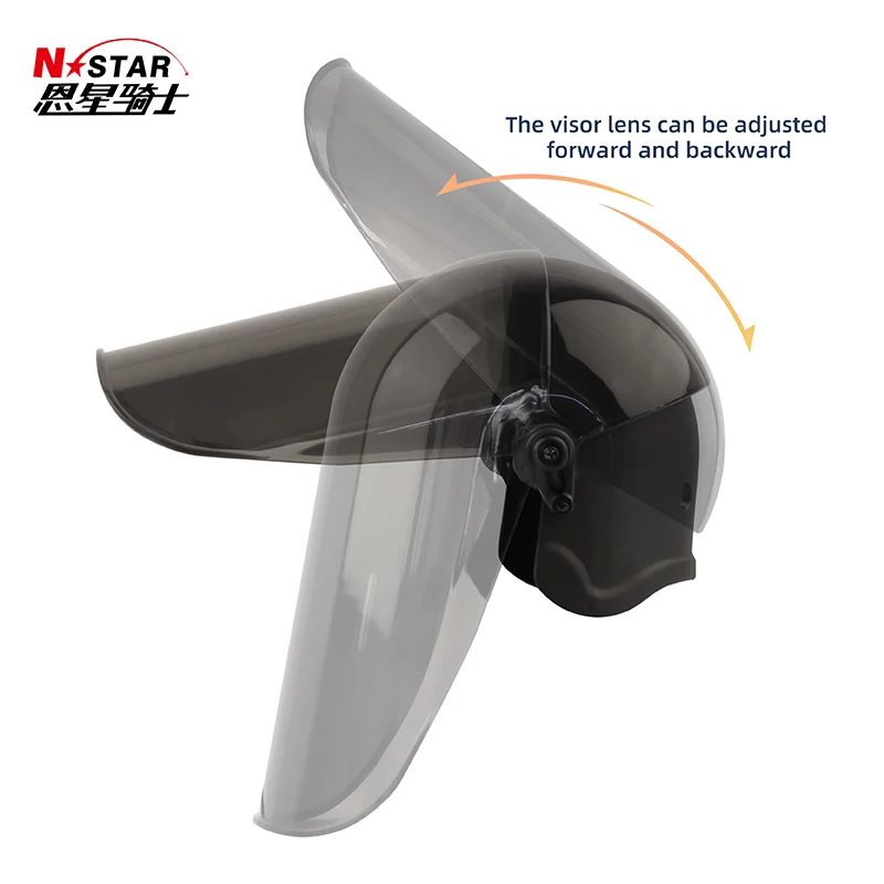 Nstar Motorcycle Rain and Sunshade Helmet Bracket with Shock-Absorbing Mobile Phone Holder Anti-Reflection Extended Coverage