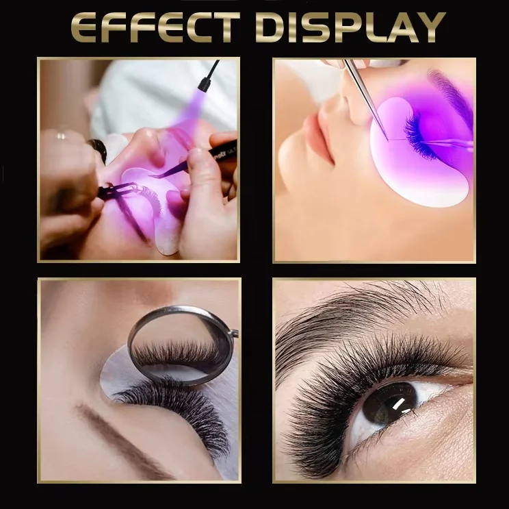 Custom Logo Black White UV Lash Light Eyelash Extension Glue UV Led Eyelash Lamp For Lash Extensions And Glue