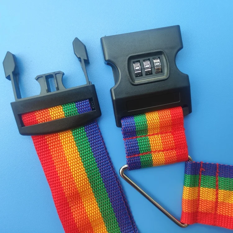 2024 travel tsa suitcase belt adjustable cross luggage strap with password lock