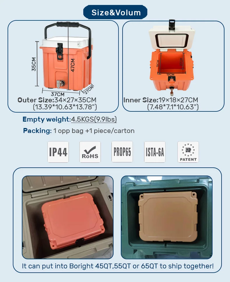 10 QT High Quality with Factory Low Price Can Long-Time Keep Meat Such as Chicken Fish Fresh Cooler Box