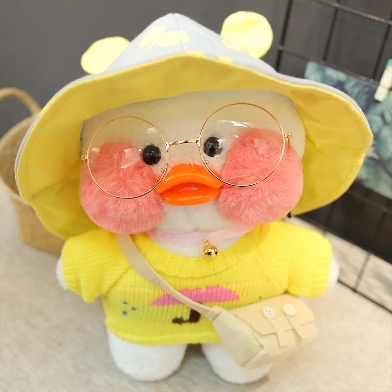 30cm White LaLafanfan Cafe Duck Plush Toy Cartoon Cute Duck Stuffed Doll Soft Animal Dolls Kids Toys Birthday Gifts For Children