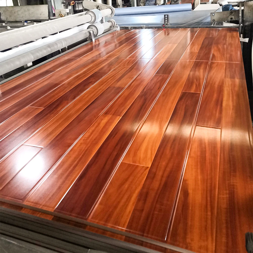 8mm 12mm Gloss Floor Laminate HDF MDF 2-strip EIR AC3 AC4 AC5 Waterproof Laminate Flooring With Good Price