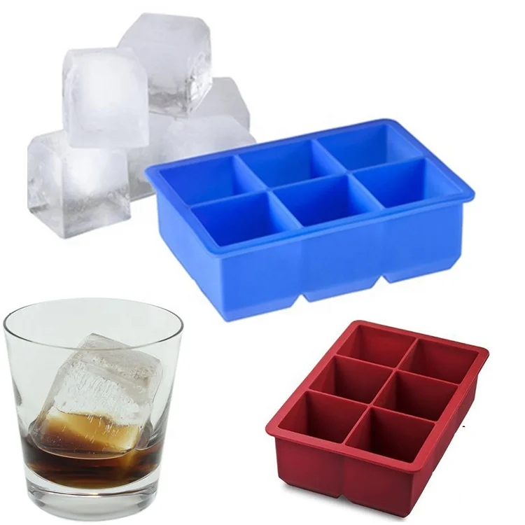 4/6/8/15 квадратных кубиков, силиконовые формы для кубиков льда для коктейлей, виски, детского питания, многоразового использования, силиконовая льдогенератор