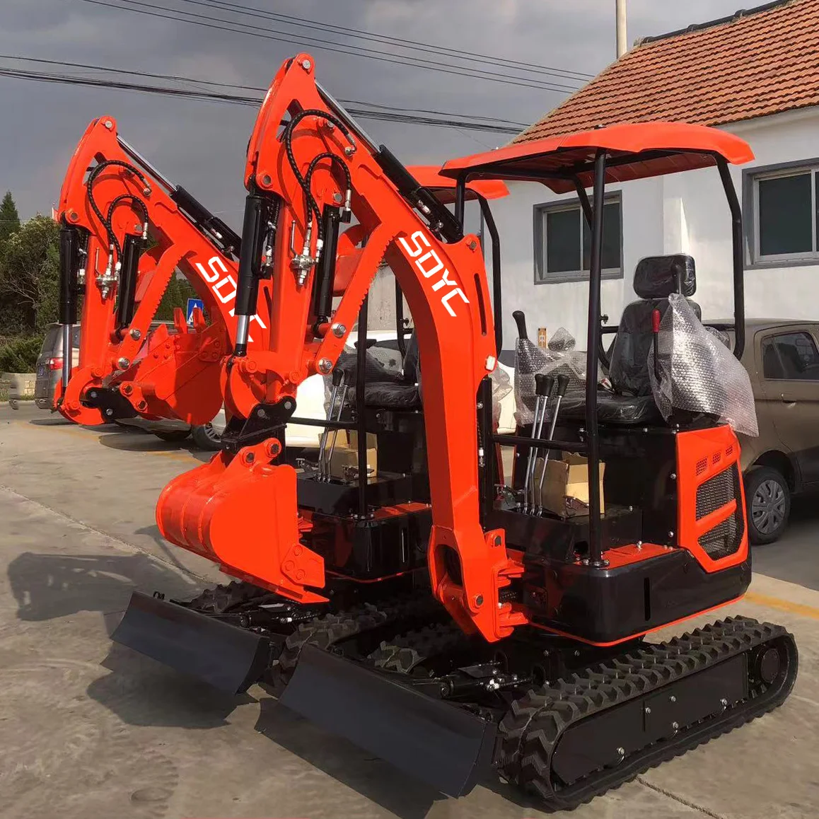 SDYC EPA Free Shipping Mini Excavator 1.2 Ton EPA Farm New Crawler Digger Compact Minibagger Kubota Engine Excavator