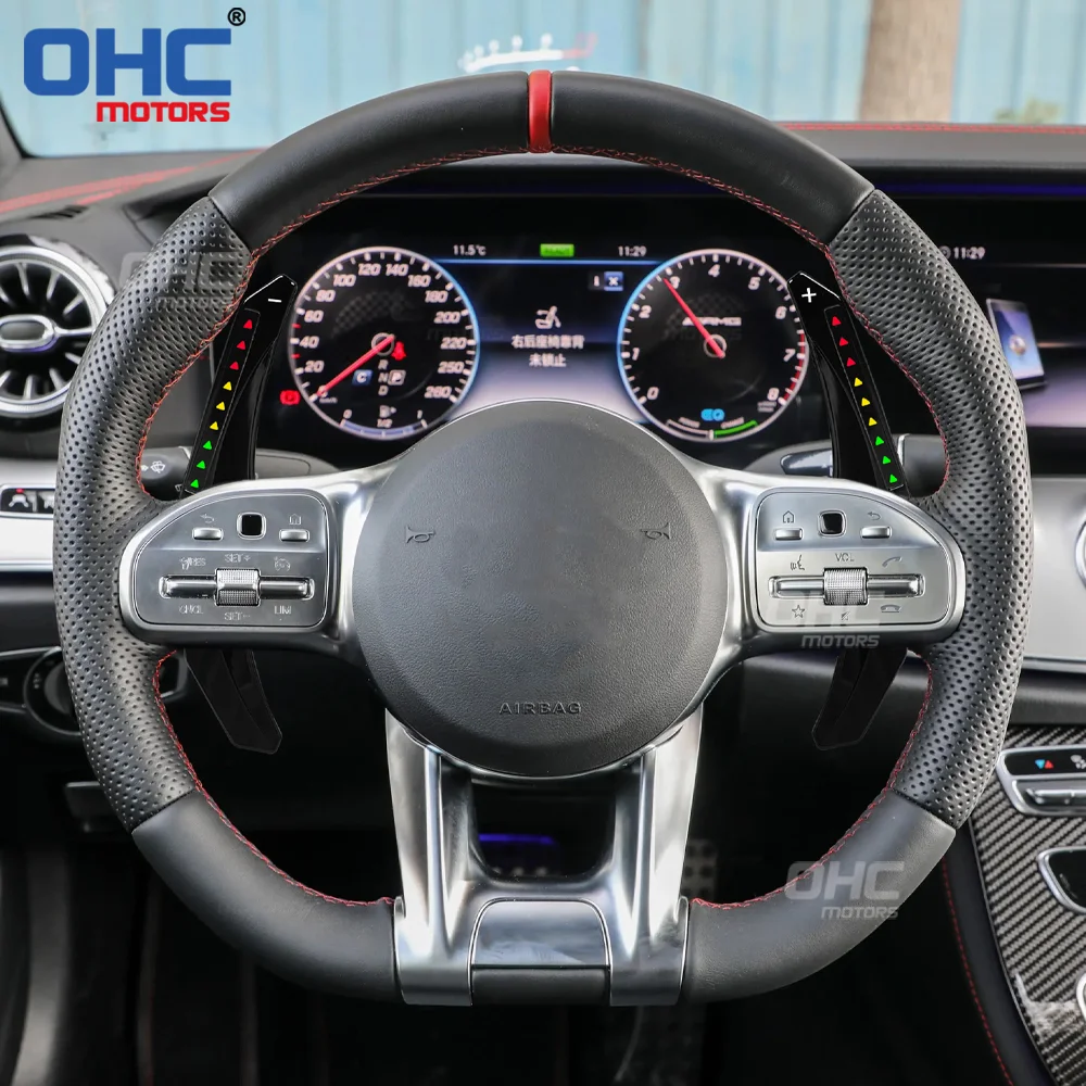 Steering Wheel Shift paddle for Mercedes Benz W204 W205 W213 W222 GLE CLA AMG GT GTS LED Paddle Shift Shifter Shifters