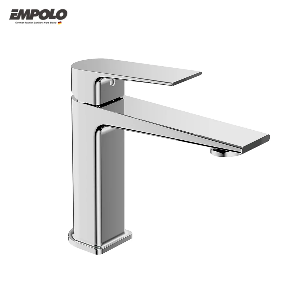 Empolo single lever modern hot and cold bathroom faucet high wash basin mixer chrome faucet tap