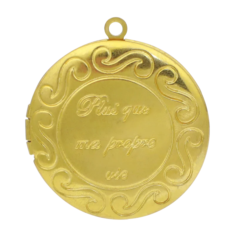 DIY accessories picture frame fashion personality round phase locket Pendant romantic retro can open couples phase locket