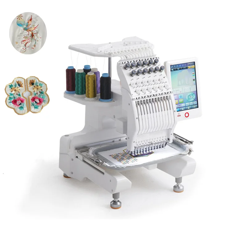 High Output Quality Embroidery Machine 12 Needle Pearl Single Head