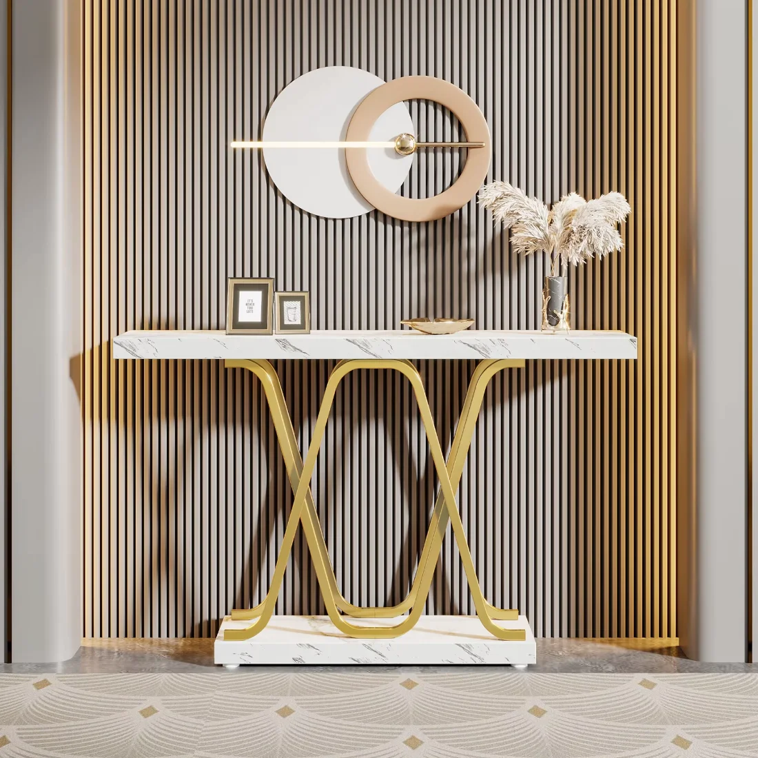 Odyhome DTS139 мебель для гостиной современные консольные столы роскошные золотые металлические из искусственного мрамора наборы