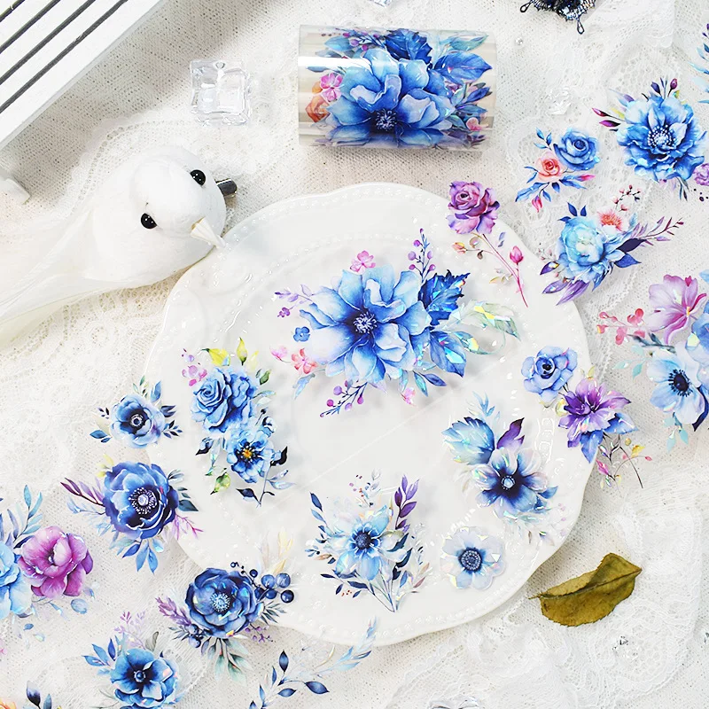 2M/Roll Handbook Tape Floral Light Retro Character Series Handbook DIY Material Wholesale PET Special Tape