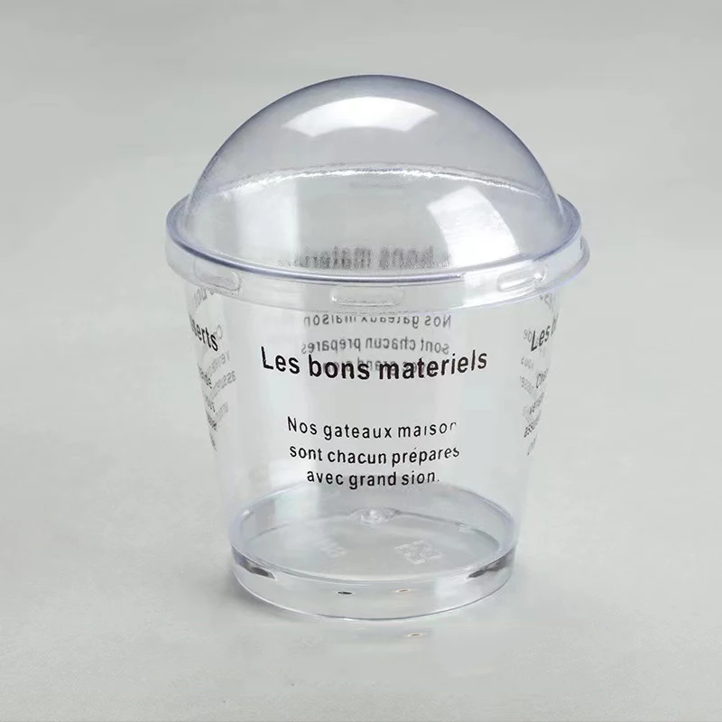Plastic Dessert Cups With Spoons Disposable Appetizer Cups for cocktail with Tasting Spoon