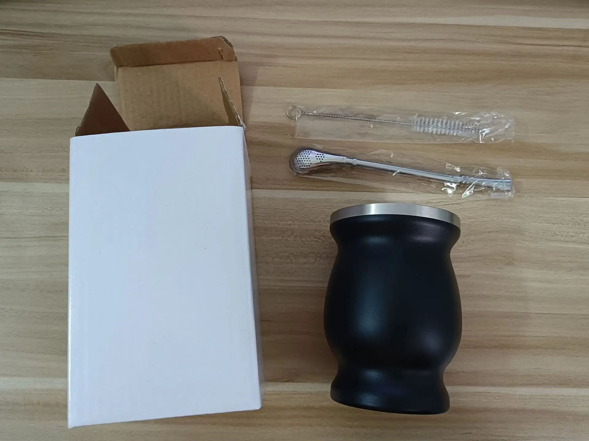 Набор чайных чашек Yerba Mate с натуральной тыквой оригинальная традиционная матовая чашка 8 унций включает в себя 1 чашку и Очиститель