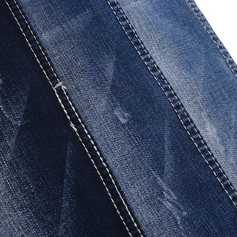Custom yarn dyed stretch cotton denim fabric for jeans