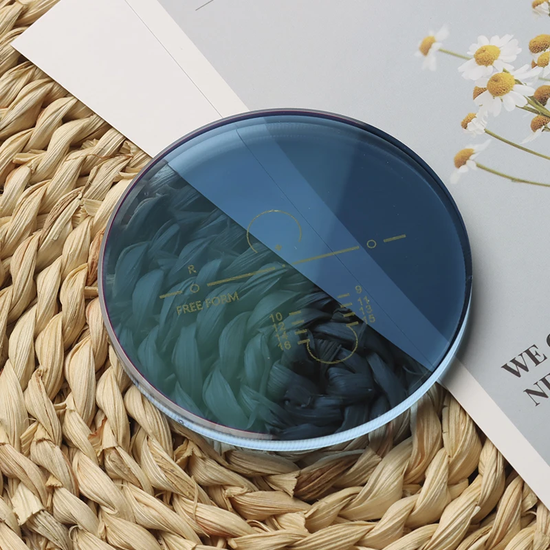 Aspheric 1.56 1.60 Transition Blue Photochromic Progressive RX Freeform UV420 Eyeglasses with SHMC Coating Resin Optical Lenses