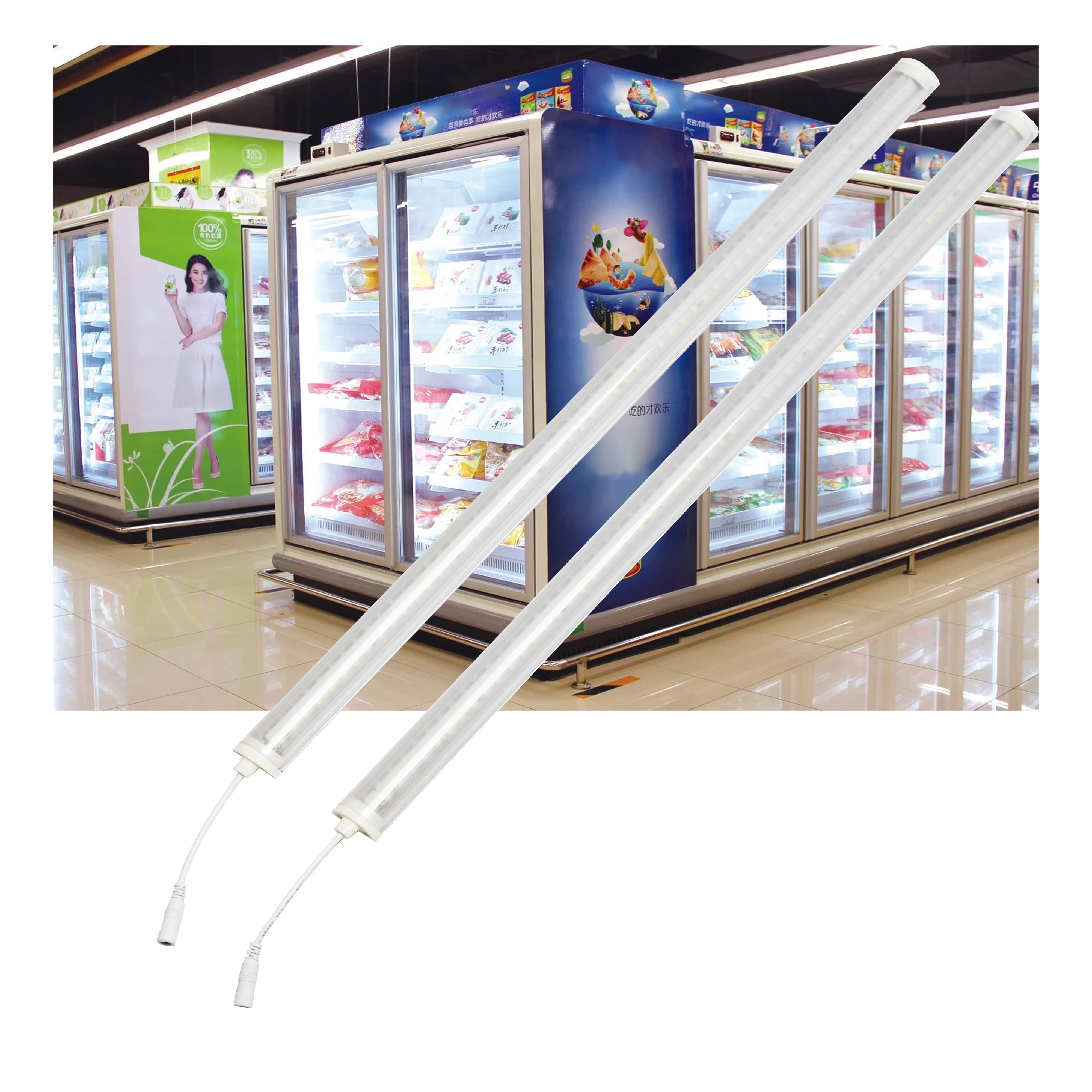 V-shape Magnet Installation LED Light Refrigerator Light IP67 Waterproof Freezer Lamp Commercial Freezer Lighting