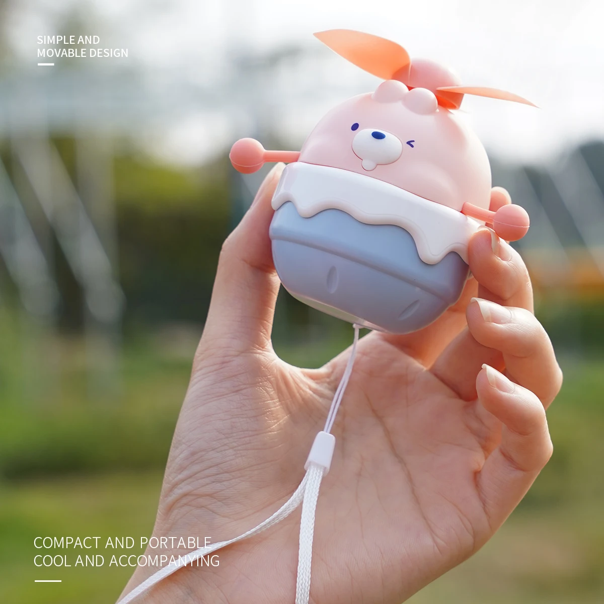 Small Mini Portable Neck Fans Electric USB Rechargeable Fans Cooling Outdoor Summer Toys