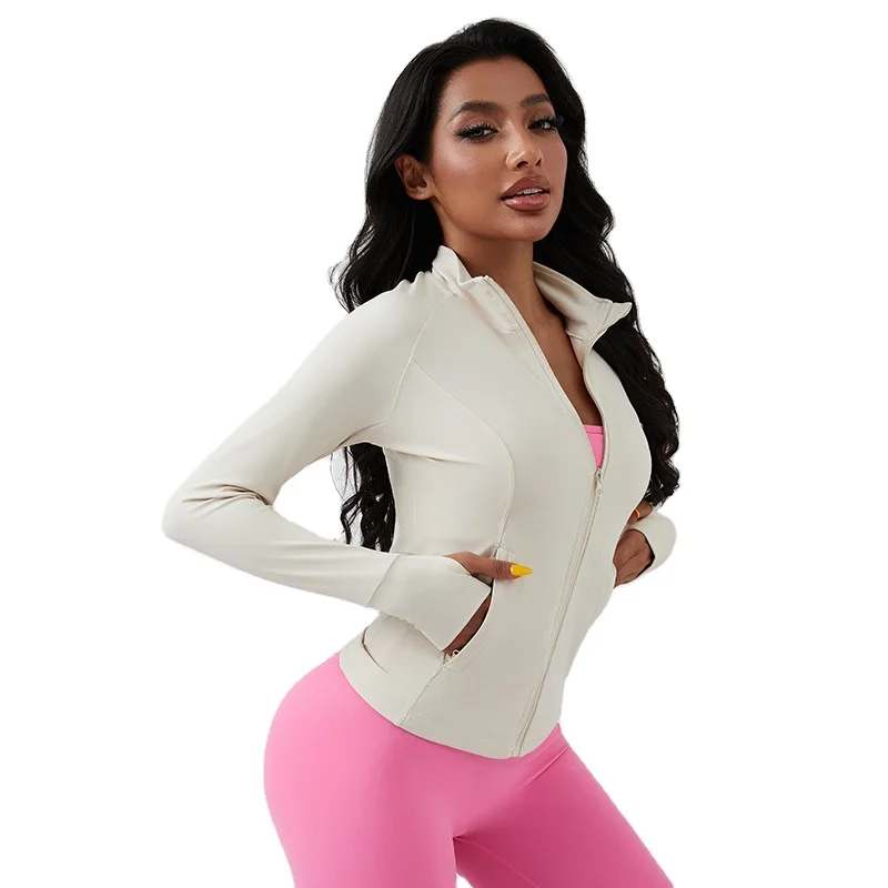 Women Workout Wholesale Tube Top Zip Up Sleeve Sports Jacket Black Tank Tops Plain Crop Tops