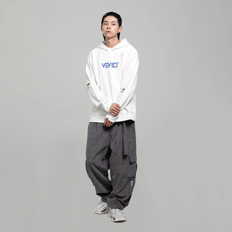 GRKC in stock custom vintage softshell solid color men trousers urban women casual corduroy straight baggy work pants