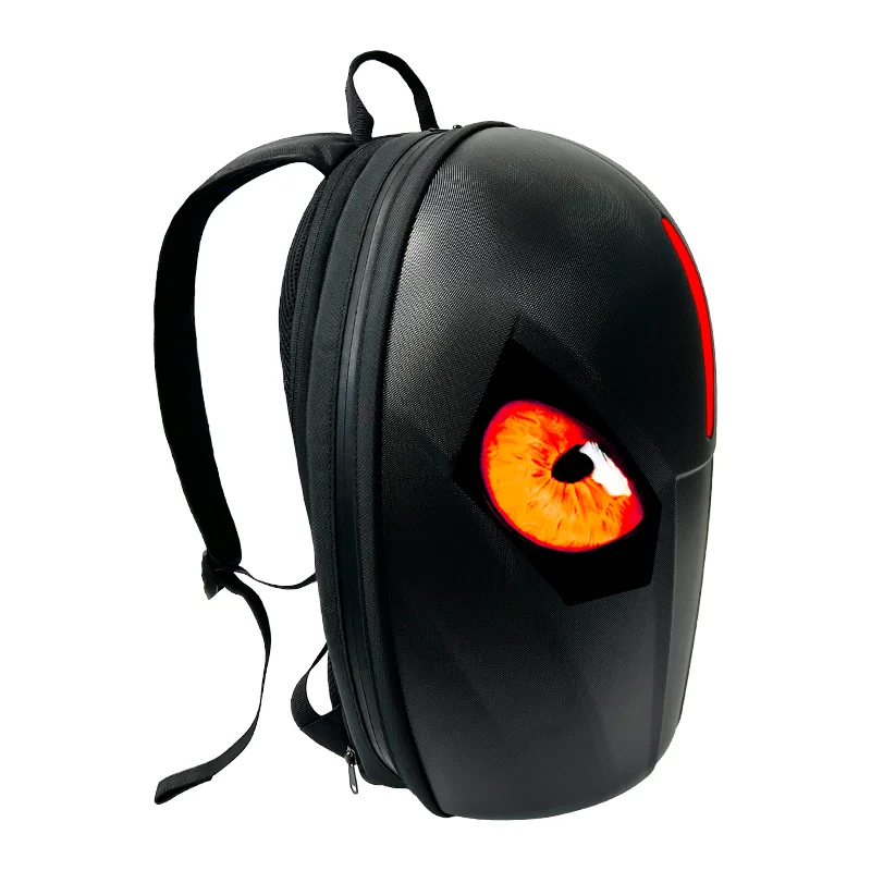 Manufacturer Factory Newest Design LED Backpack Riding Motorcycle Bag Digital Glowing Message Display 3D Eye Led Bag Backpack
