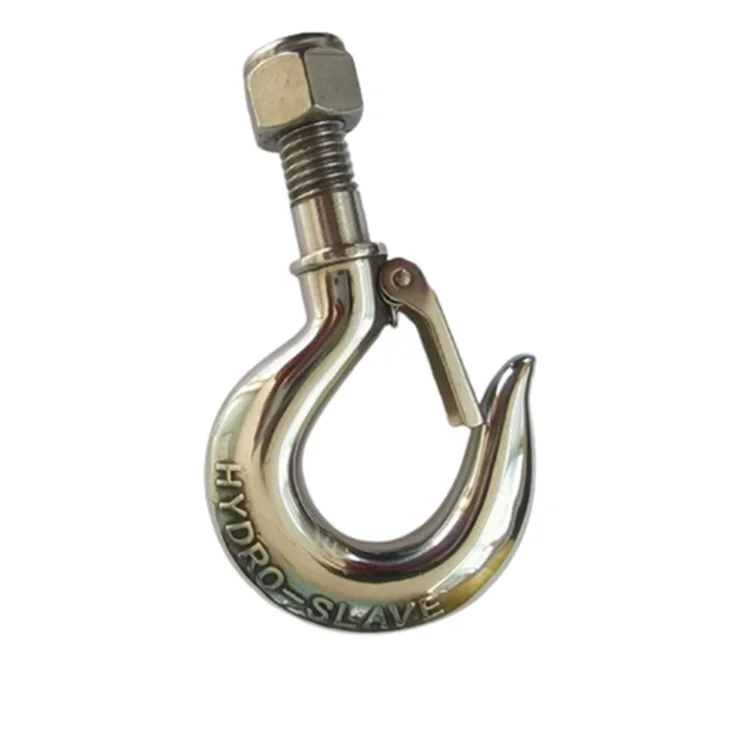 Heavy Duty Lifting Hook 5/8' Stainless Steel Crane Hoist Hook Shank Hook with Latch