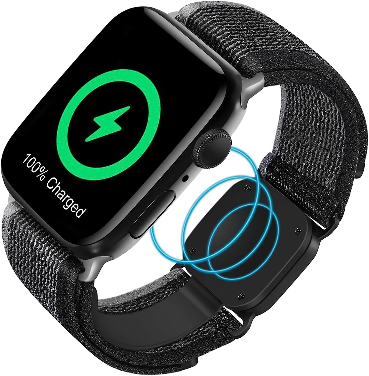 TITUO Newest Sport Loop Nylon Band Magnetic Wireless Charging for apple Watch Band 7 8 SE Ultra
