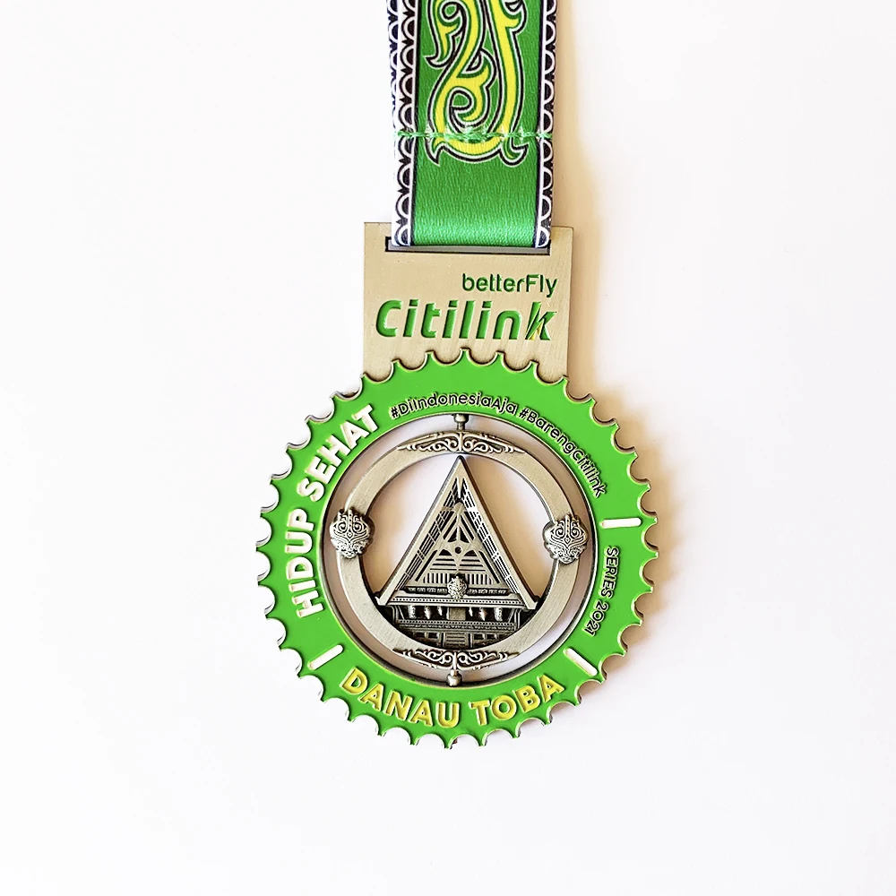 Metal 3D Engraved Enamel Finisher Awards Medal