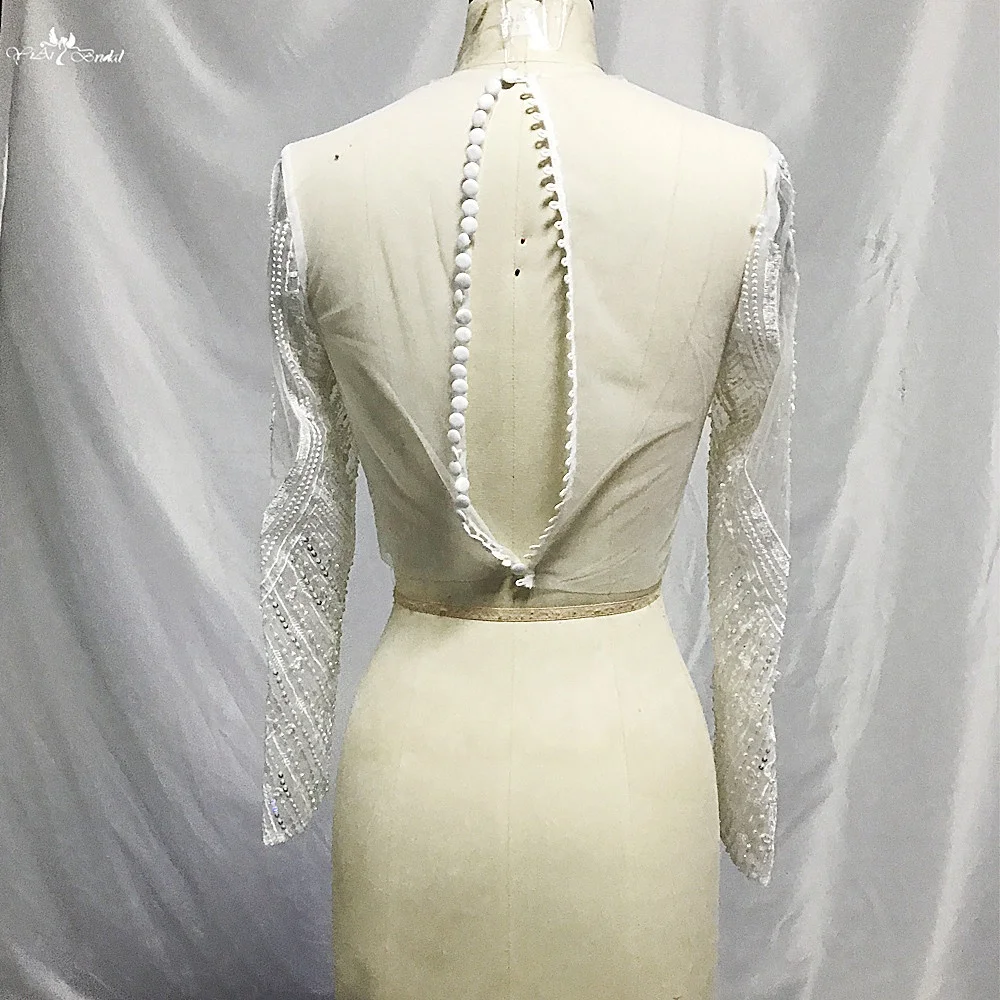 RSJ162 Long Sleeves Lace Wedding Bolero Bride Jacket