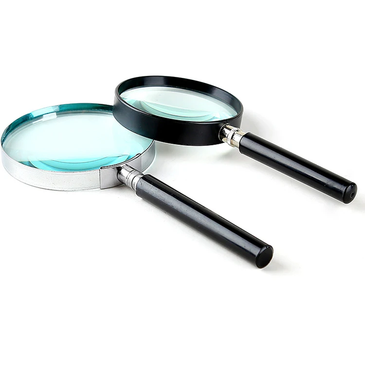 75mm Semi-metal Portable Handheld Reading Magnifier Glass Lens Magnifier Wholesale