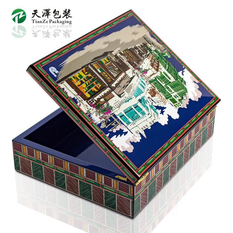 Customized High Gloss Varnish MDF Wooden Gift Box Luxury Piano Lacquer Chocolate Gift Packaging Box for Ramadan Dates