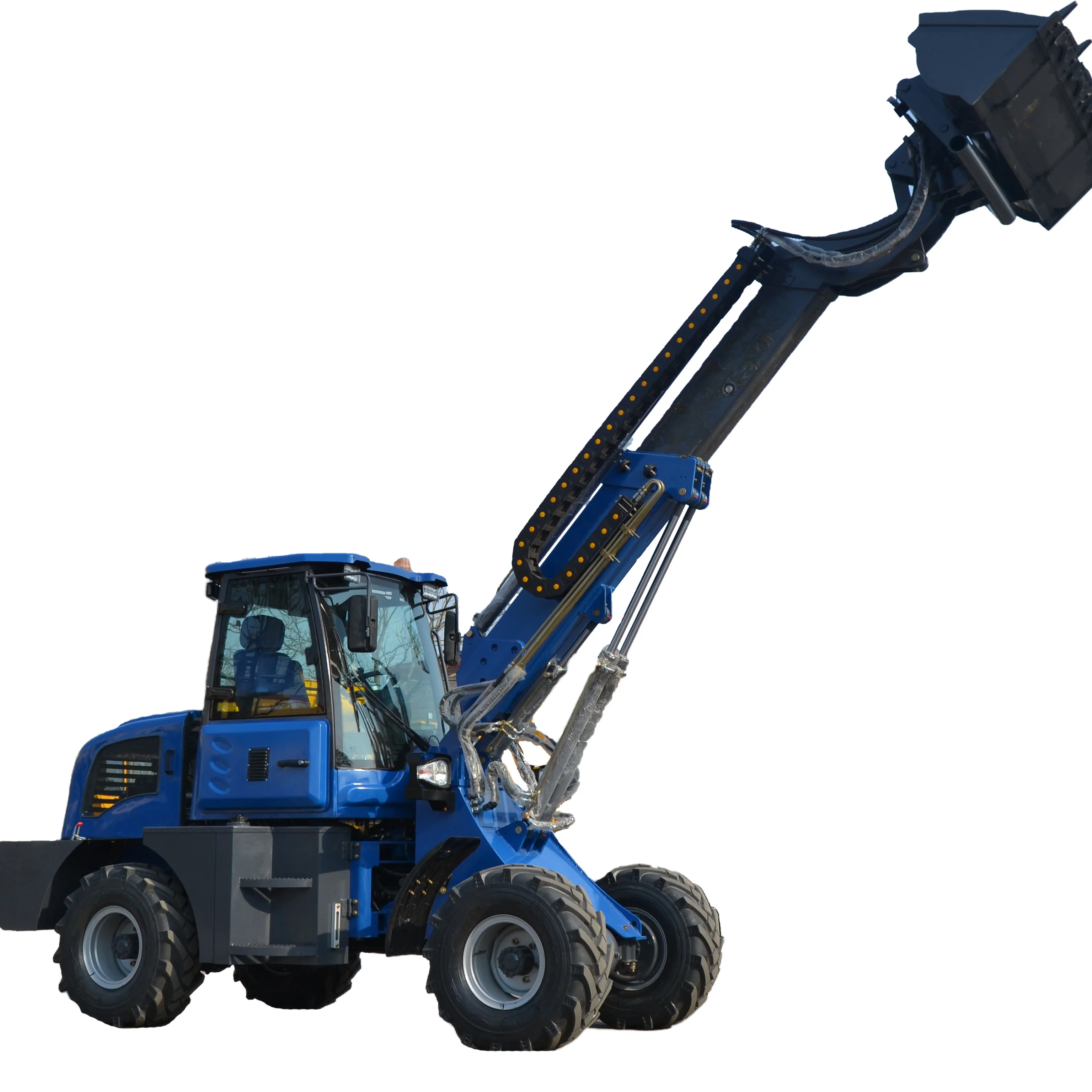 Mini telescopic articulated wheel loader tractor made in china backhoe 1500KGS