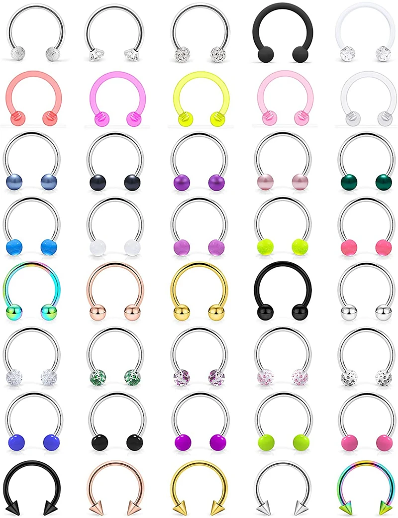 Basic Sex 316 Stainless Steel Body Piercing Jewelry Septum Hoop Horseshoe Ring Stud For Nose Ear Cartilage