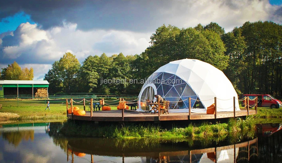 2022  New Style 4 Diameter White Pvc Waterproof  Dome Tent Transparent Greenhouse Hotel Resort Dome House Tent