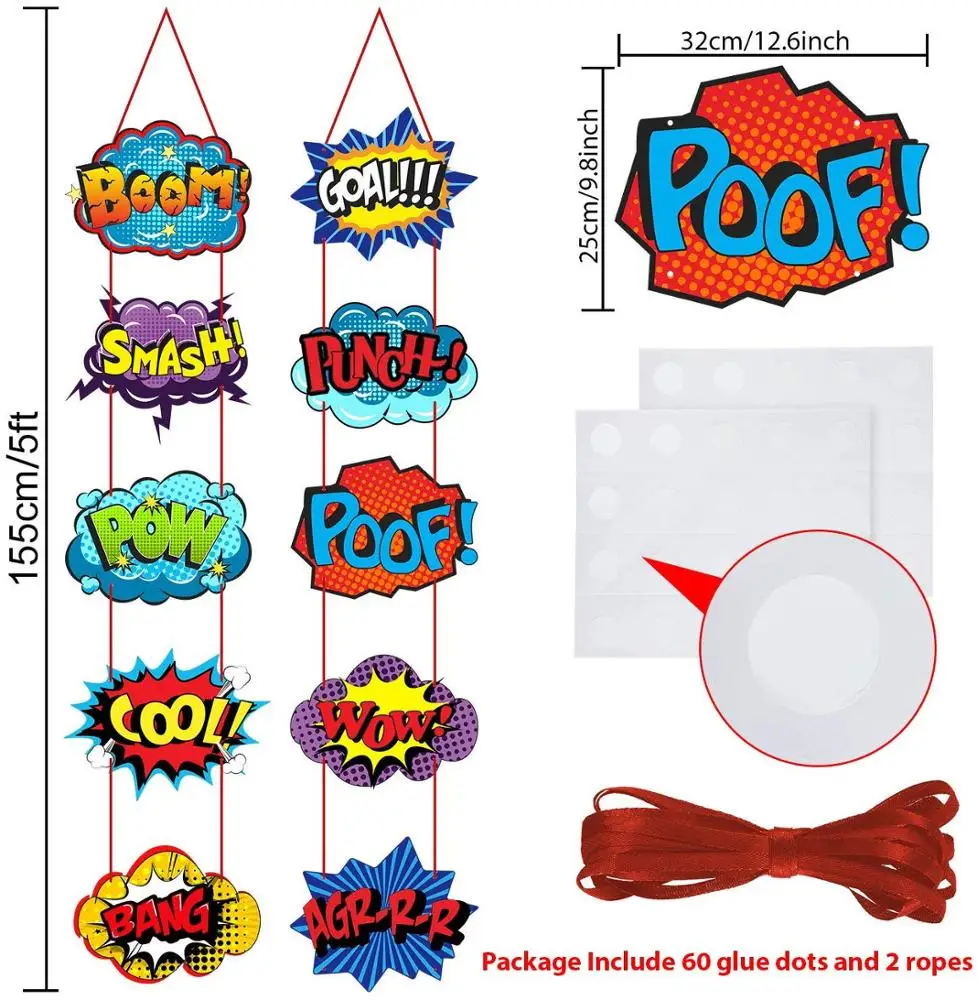 Экшн-вырезы с большими героями, тематические праздничные принадлежности с суперзабавным героем, тематические вывески с героями дверей, настенные украшения на день рождения, 10 шт.