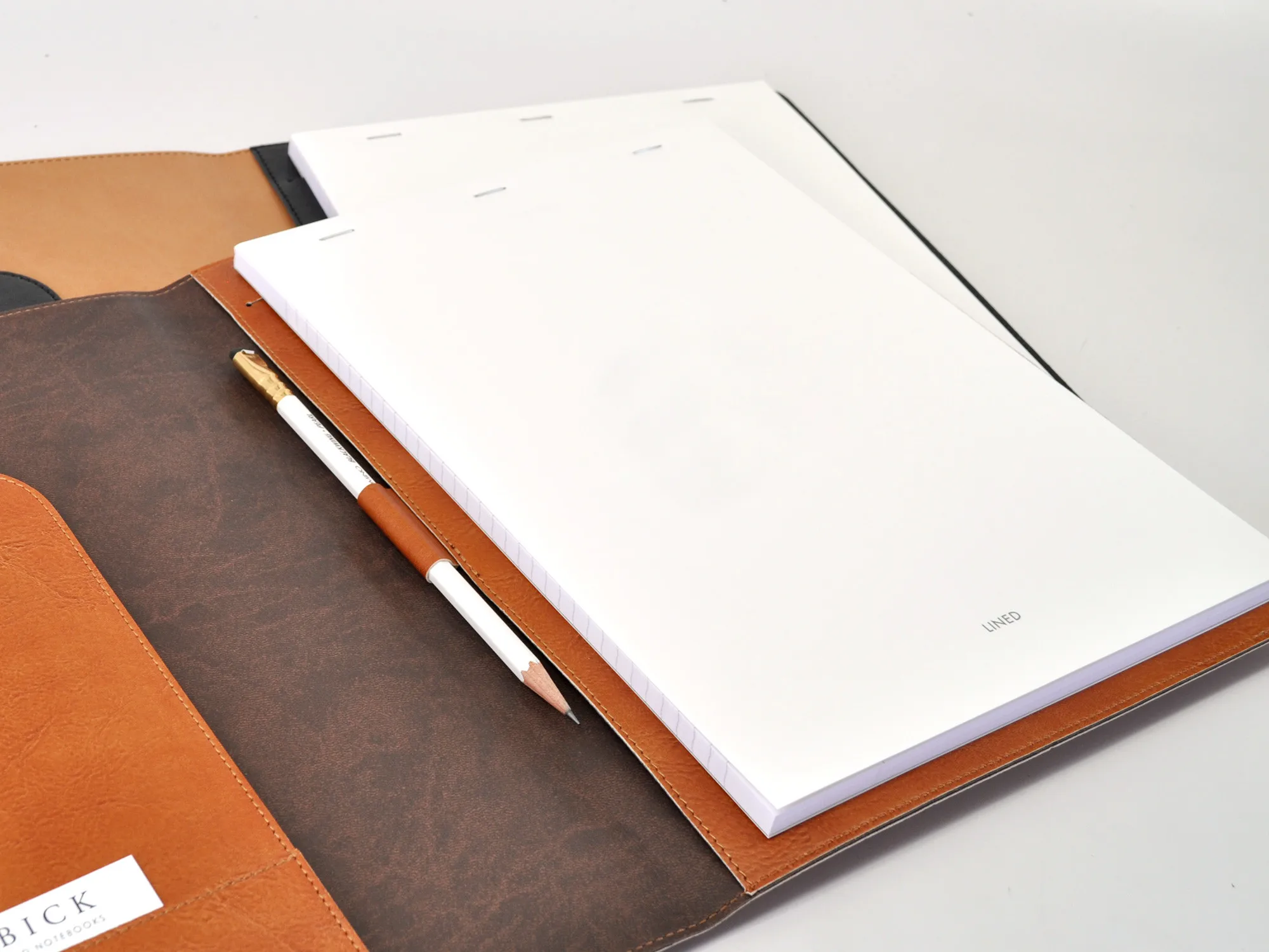 
Custom Logo Printed Classic Pad Folio PU File Folder Document Holder Case Bonded Leather A4 Padfolio 