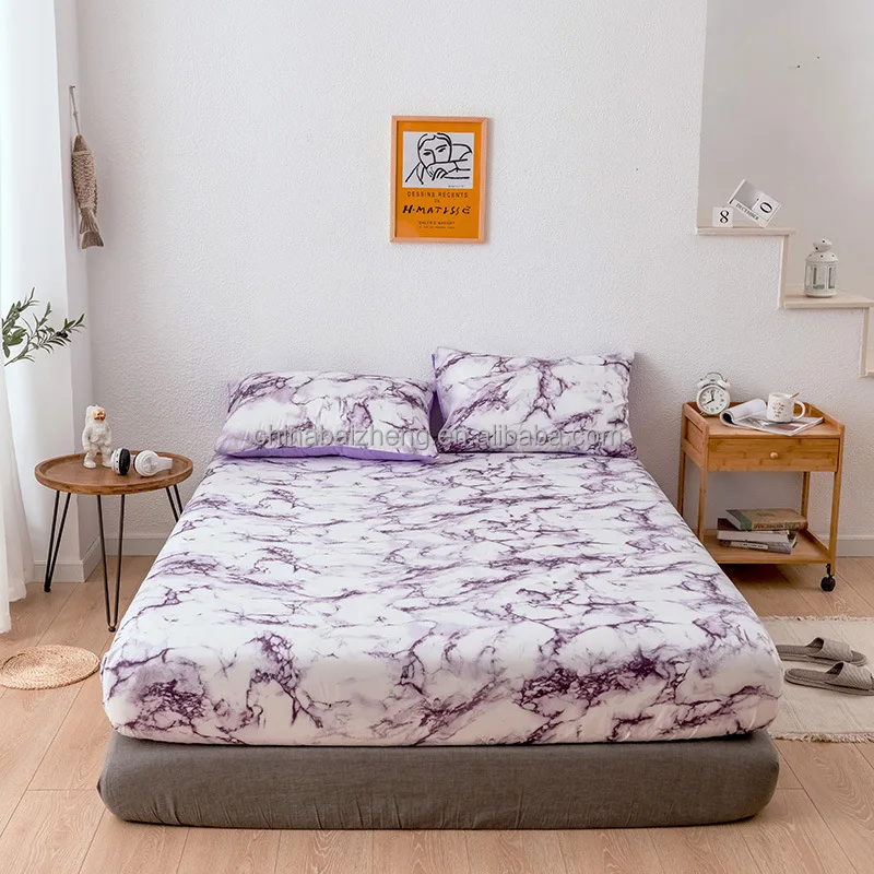 US-F/UK-D:138*190*35cm Factory manufacture various reactive dyeing full size fitted sheet sets fitted sheet king size bed