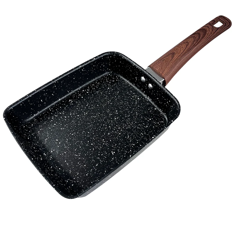 non stick forged square frying pan nonstick Janpan tamagoyaki sushi fry pan cake steam beef flat pan