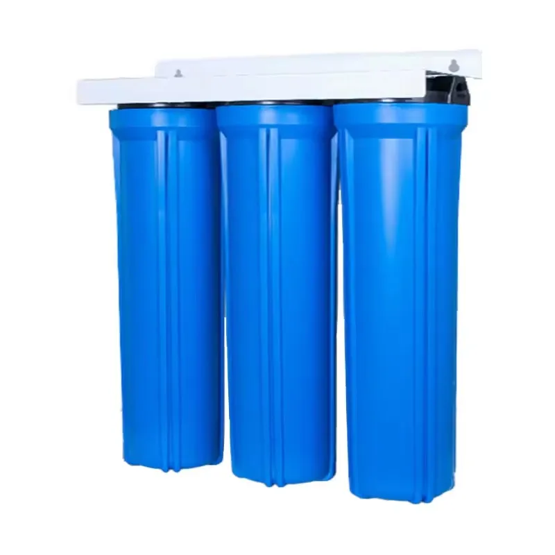 Big blue whole house water filter housing undersink 3grades filtration compatible for 20 inch PP GAC CTO water filtration system