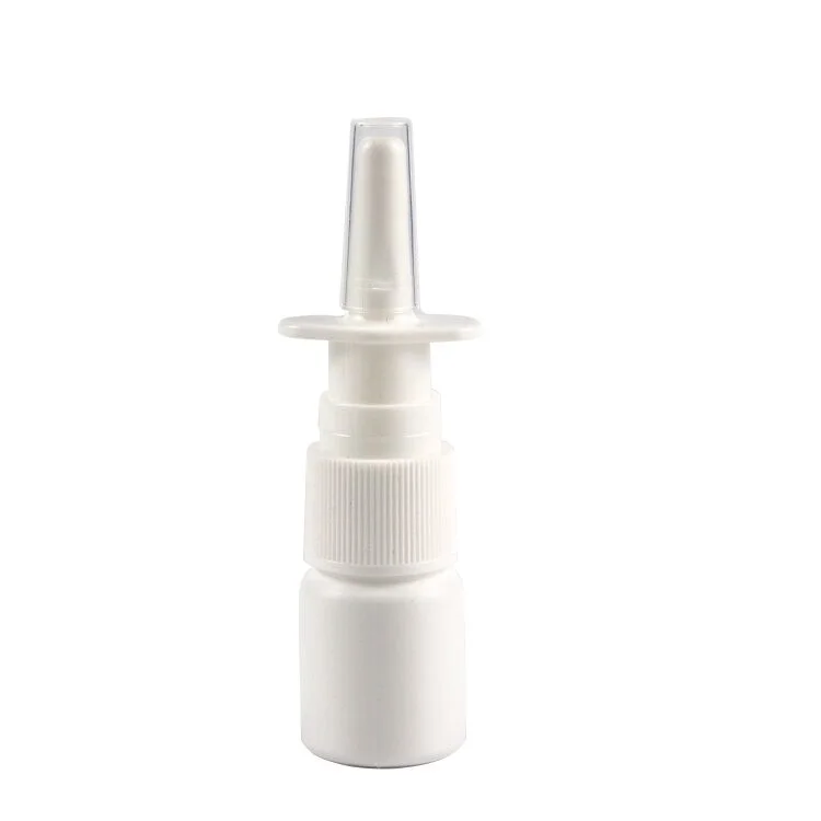 factory 20ML White Empty Plastic Nasal Spray Bottles Pump Sprayer Mist Nose Spray Refillable Bottle For Saline Water Wash Applications