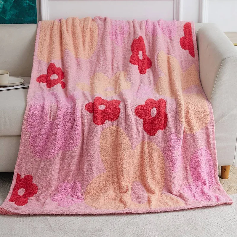 Personalized Western Soft Knitted Blankets Hot 50*60 inch Plaid Blanket Custom Checked Blanket