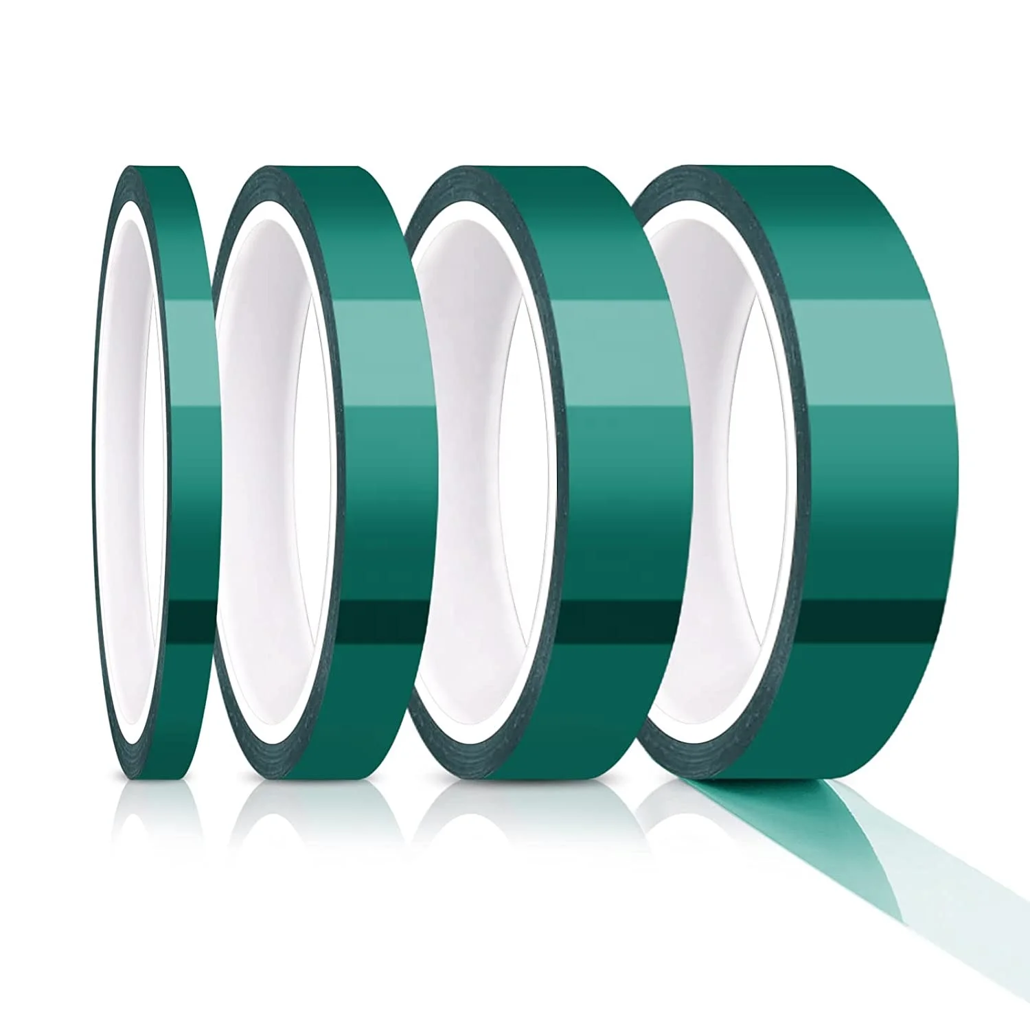 Custom Green PET Tape Polyester High Temperature Masking Tape  with Silicone Adhesive for Painting, Anodizing, Circuit Boards