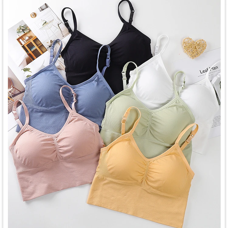 
Women underwear vest-style wrapped chest traceless vest beauty back bra sports bra seamless bra 